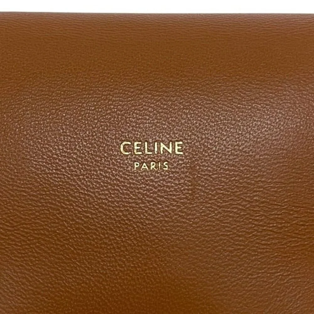 Celine Shoulder Bag Fon Shoulder Black Brown Triomphe - Picture 7 of 10